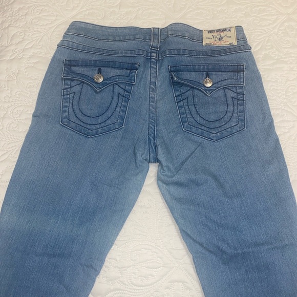 True Religion Women's Skinny Light Blue Denim Jeans - Picture 2 of 9